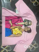 Trendy Pink T-Shirt – Double-Sided Girl Print | Stylish & Unique