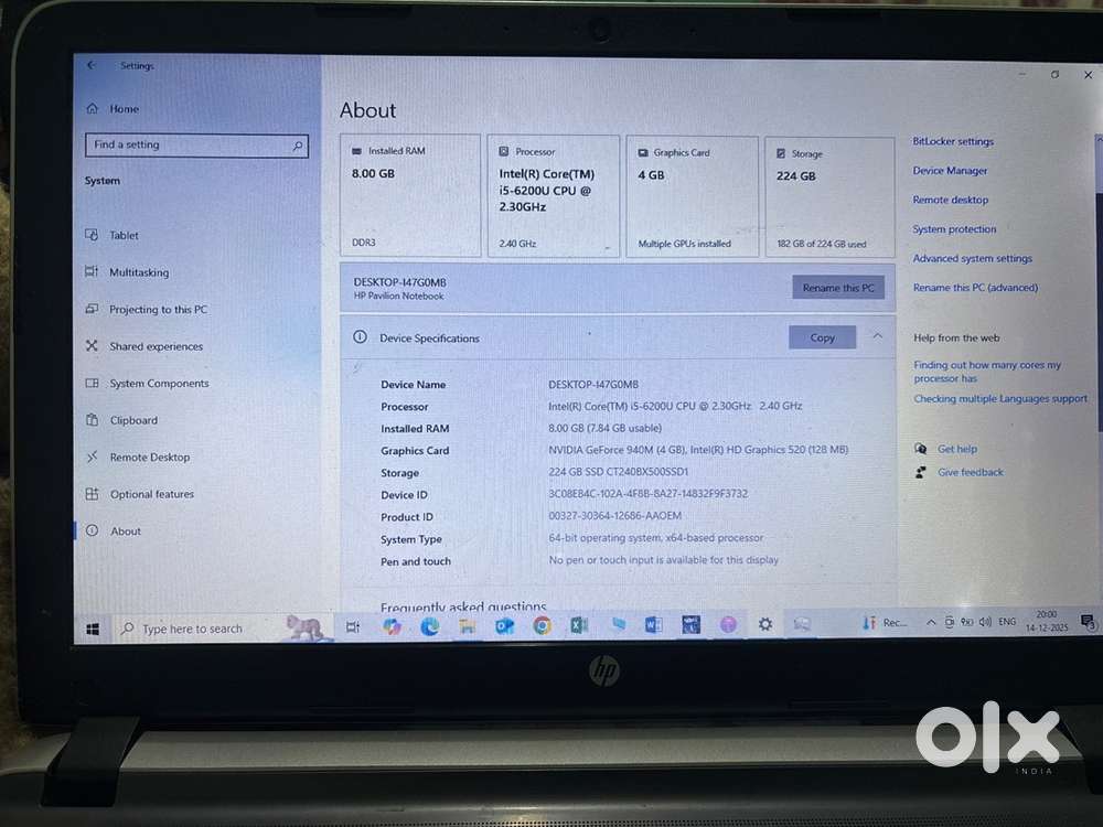 HP pavillion 15 notebook