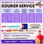 INTERNATIONAL COURIER SERVICES ALL OVER WORLD PICKUP ANYWHEREIN CHENNA