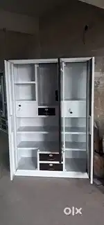 Metal wardrobe+Pg cupboard Tijori. Furniture office Almari. Storewell