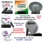 AIRTEL DTH ! TATÀ ! SUNDIRECT ! PLÀY ! DISHTV ! VIDEOCON D2H ! LED TV