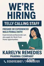 pharma pcd telly calling staff male femal need urgent