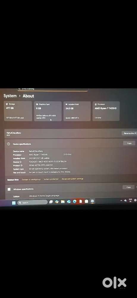 Lenovo LOq ryzen 7 7435HS 24gb