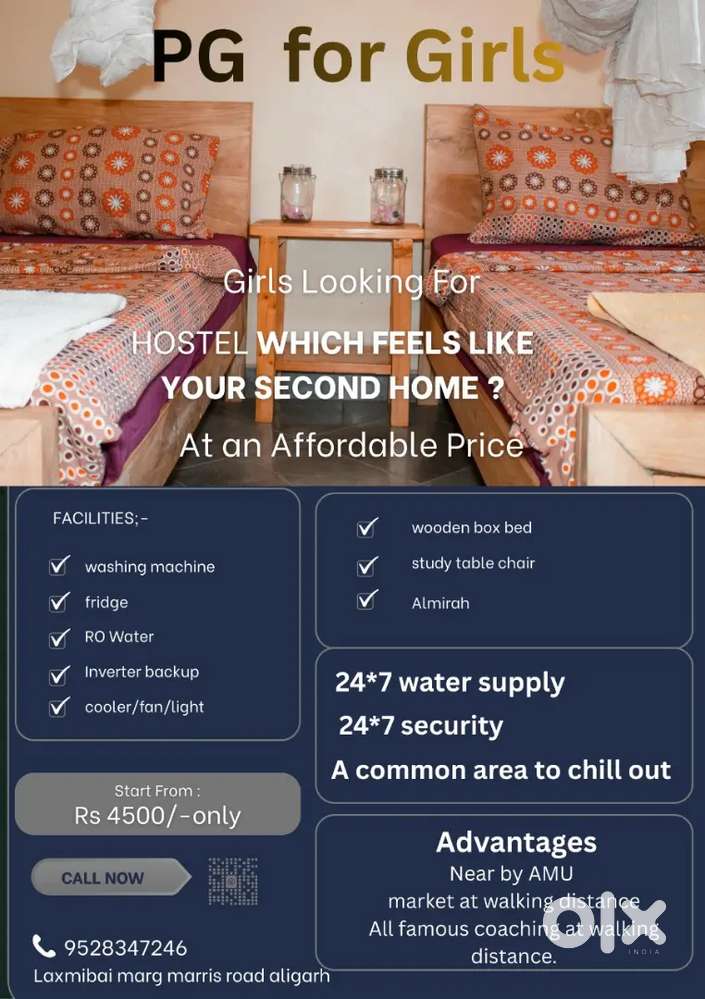 PG for girls at the centre of the city Aligarh