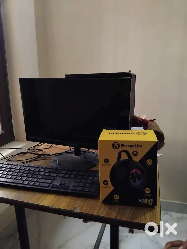 Gently used Zebronics desktop with bluetooth speaker