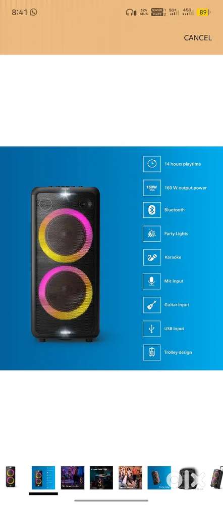 PHILIPS Party Speaker TAX5206, 160W