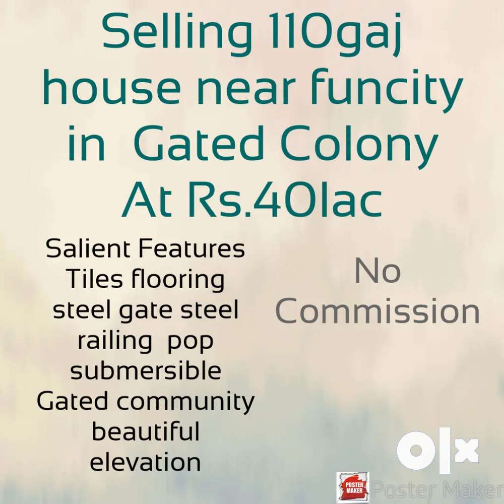110gaj ready to move house on sale near funcity at Gated community