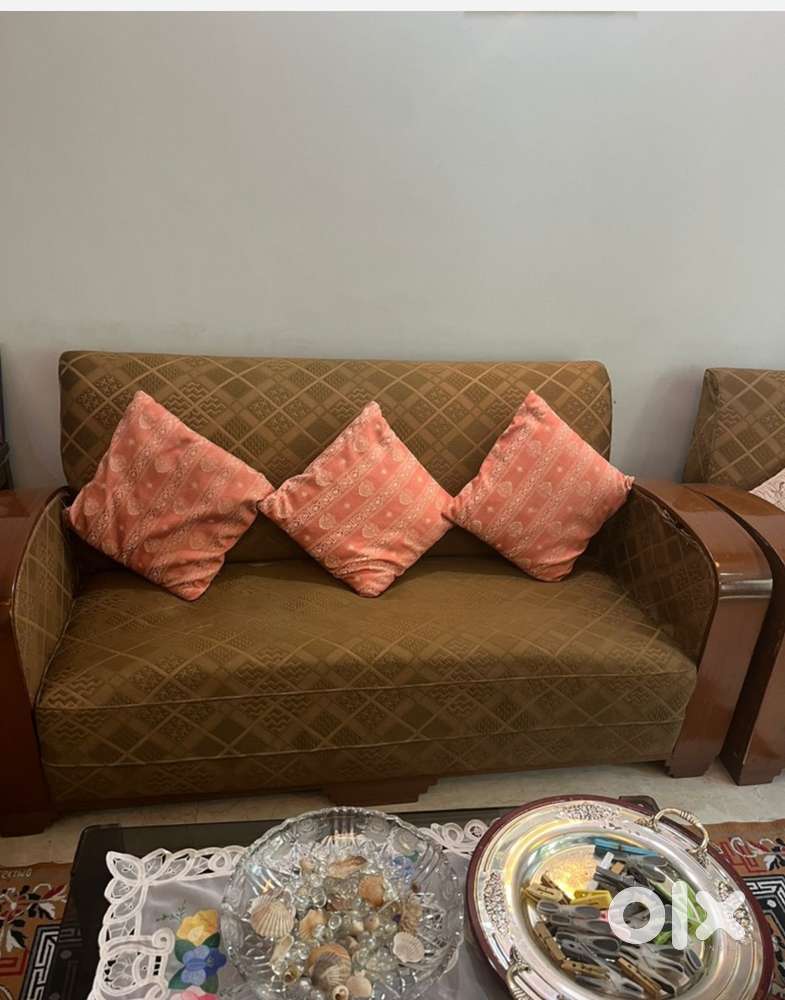 AMAZING  REAL OAK WOOD SOFA SET 3 SEATER + 2 SINGLE SEATER