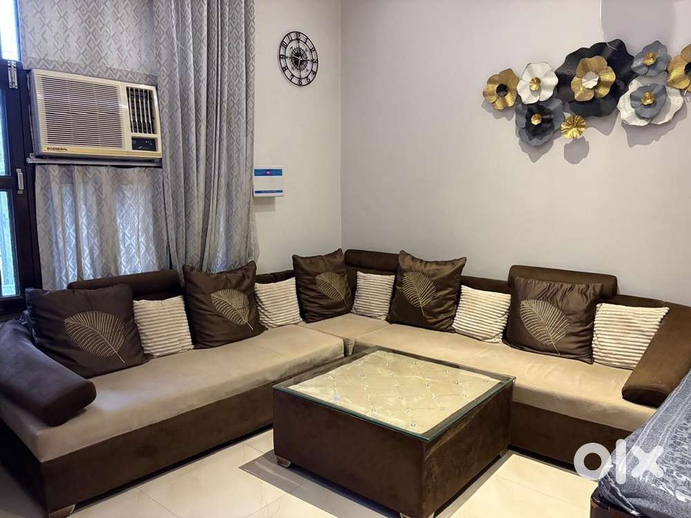 Seven seater sofa with table