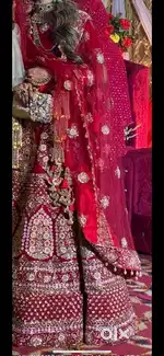 A Red Bridal Lehenga