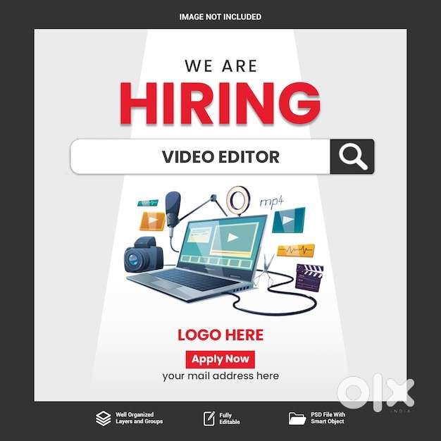 Video Editors required. Hiring Video Editors