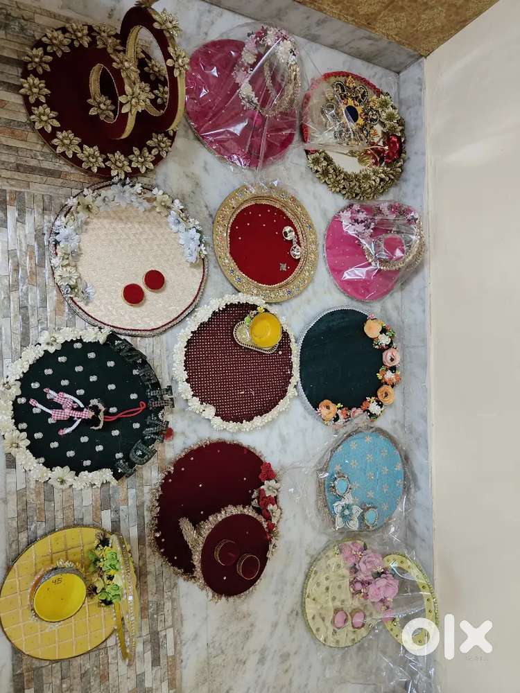 Diff Ringplatter,saree packing tray, dryfruit tray,gift packaging box