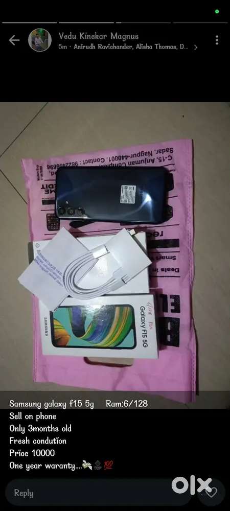 Sell on phone

Only 3months old

Fresh condution
One year waranty.