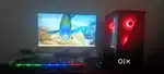 Pc setup acer monitor 24 inch Zebronics cabinet RGB keyboard and mouse