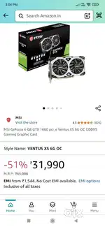 GTX 1660 super graphic card 6gb