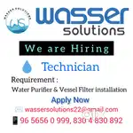 Water purifier technician & Vessel filter technician