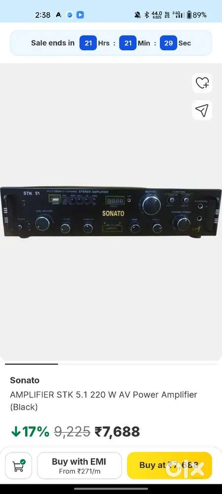 Sonato 5.1 amplifier 250watt NEW HAI