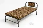 Strong Iron bed single 6 feet long 3 feet wide with soft foam top