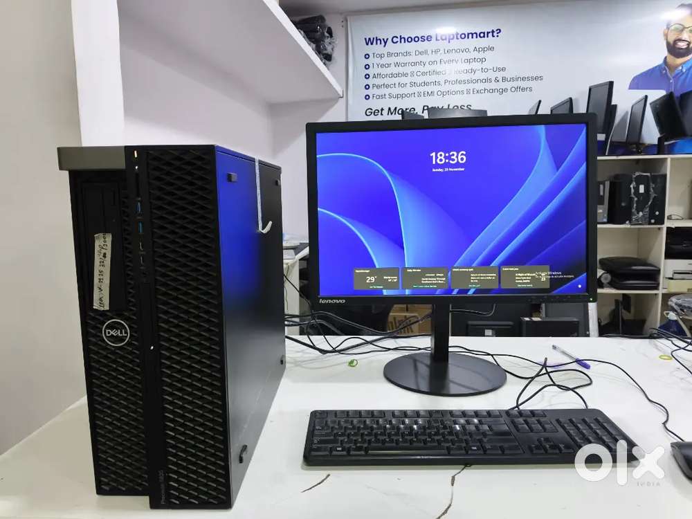 Computer Set 22 Inch Lenovo Monitor Dell 5810 Graphics Desktop