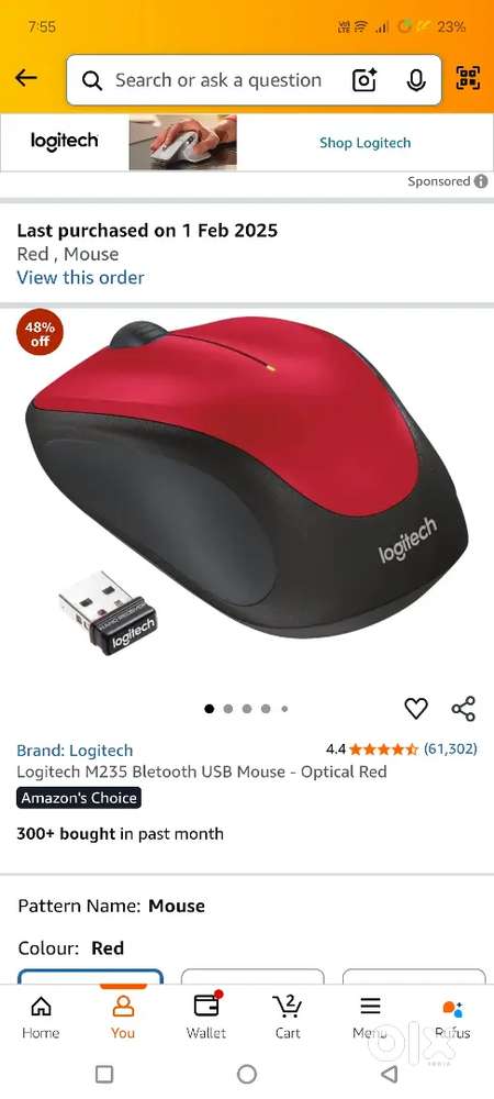Logitech wireless mouse for sale!!