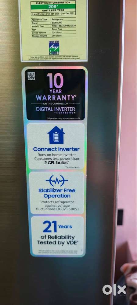 SAMSUNG 324L-Twin Cooling Plus Double Door Refrigerator Pure Copper