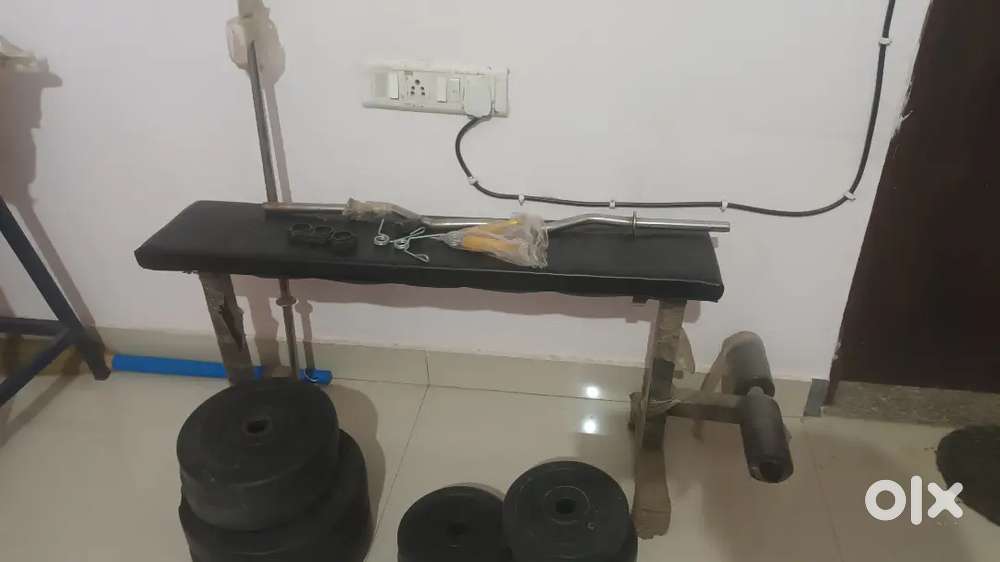 30 kg gym set with bench press