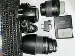 Nikon d3200 with 2 lens charger and bag also for sale fixed price
