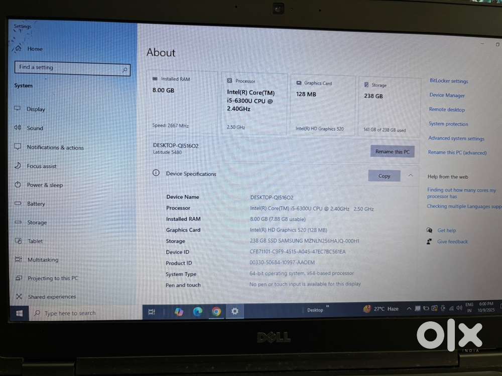 Dell Latitude 5480 Laptop For Urgent Sell