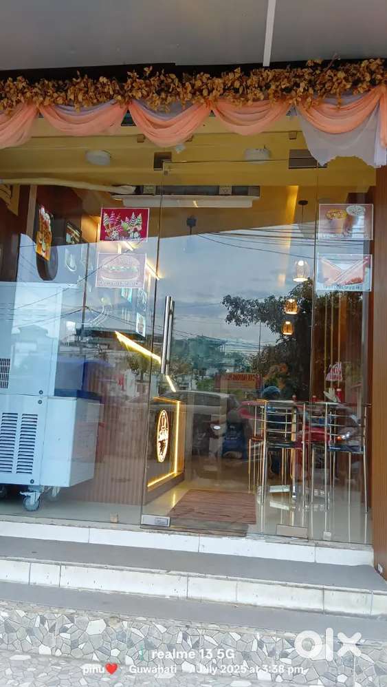 Running cafe at pan bazer at main road all machine and equipments