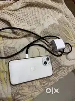 Iphone 13 white color 128 gb all original sett with warranty 3 month b