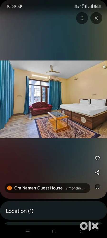 Pg or independent full furnished rooms