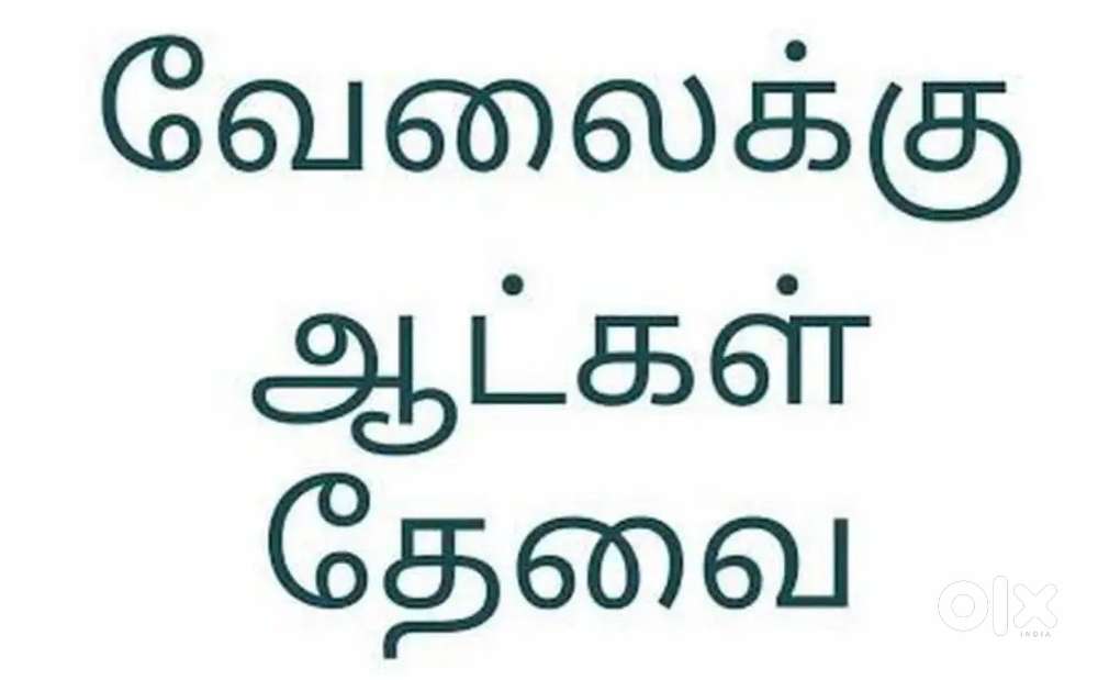 வேலைக்கு ஆட்கள் தேவை