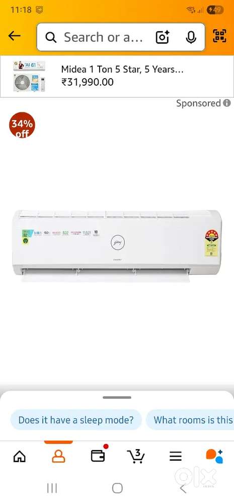 Godrej 1.5 ton AC