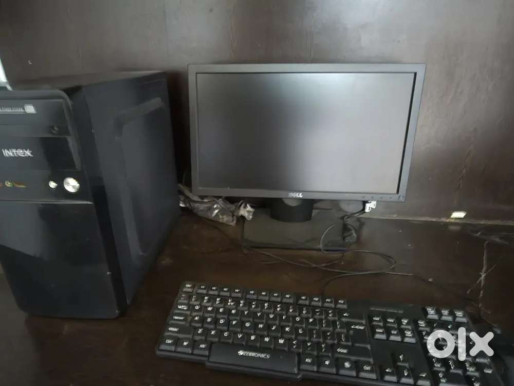 Computer with monitor and mouse,keyboard