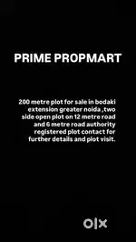 200 metre plot for sale in gr noida bodaki extension