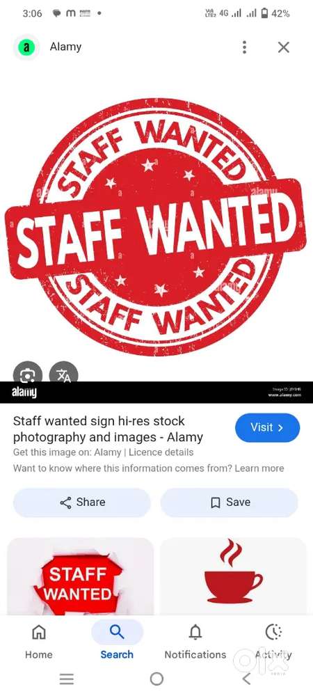 Sales staff needed in supermarket