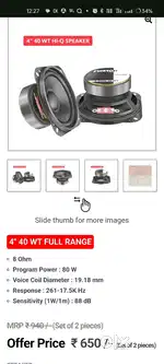 Sweton speaker 4 inch pack of 2