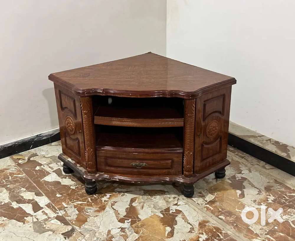 Antique Computer Table  Desk – 100% Solid Teak Wood, Vintage Charm