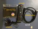 Used  Brand dish tv dth pay channel set top box and antenna