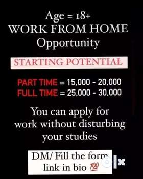 We are providing part time work for that you can earn up to 13000-25000 per month by giving your 3-4...