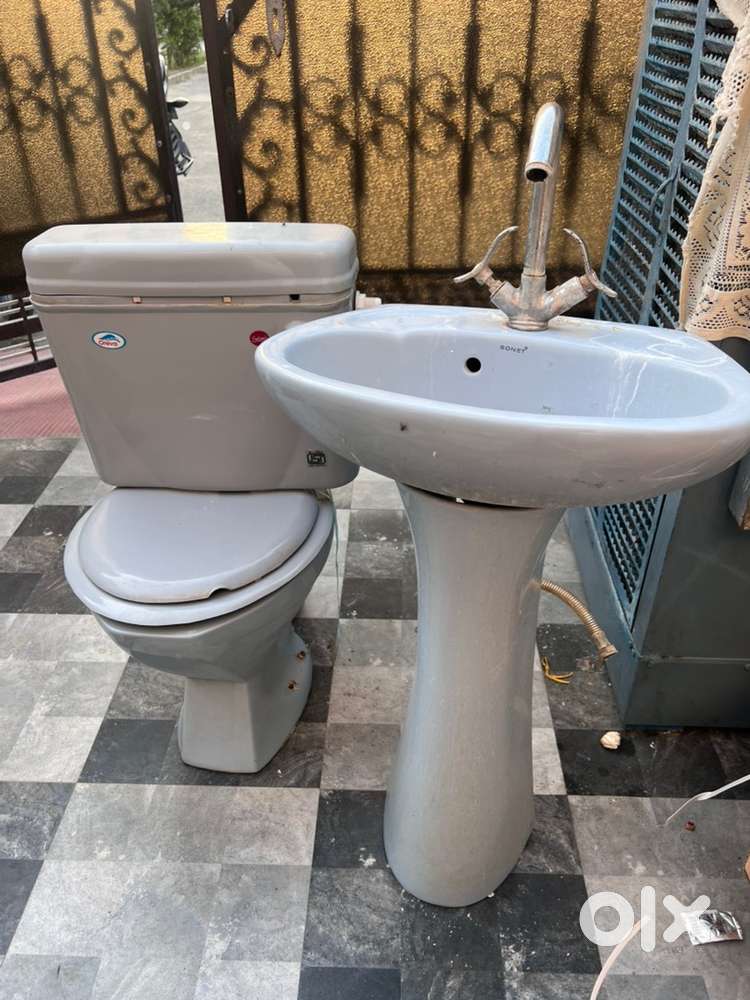 SONET sink and toilet grey and white colour in mint condition