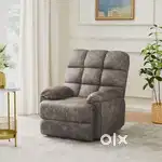 Biela Single Seater Fabric Recliner (Brown)
