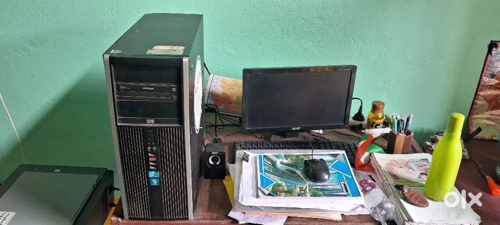 Computer, keyboard and  mouse