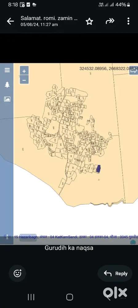 I sell my plot 8.acer in katkamsandi area on gurudih pure genral plot