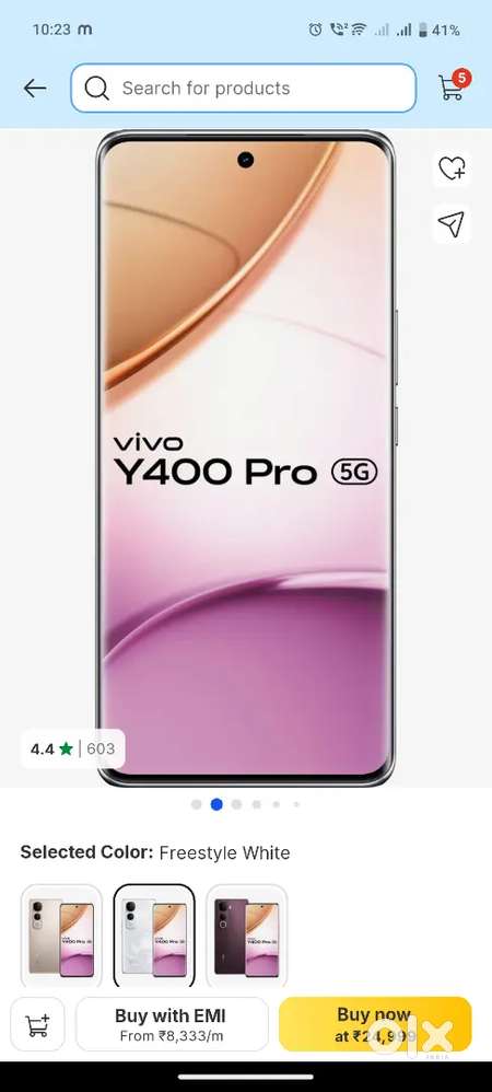 Vivo y400 pro 5g 8/128 gb