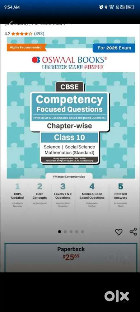 class 10th all book of oswaal for 2025-26 original