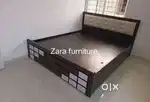 Brown and white finish bed new