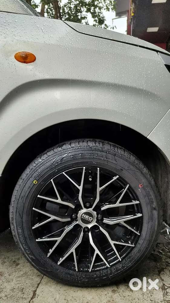 14 inch neo wheel alloys with Yokohama earth 1 tyres.