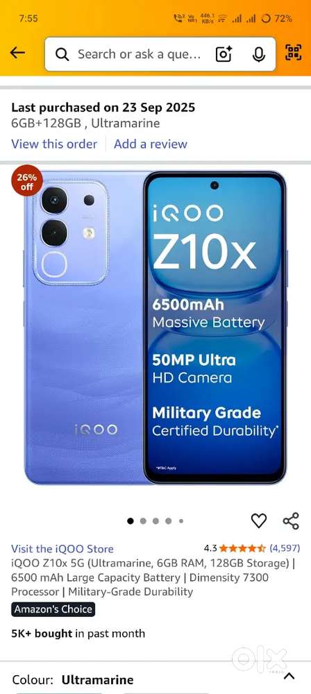 iQOO Z10X 5g 6/128