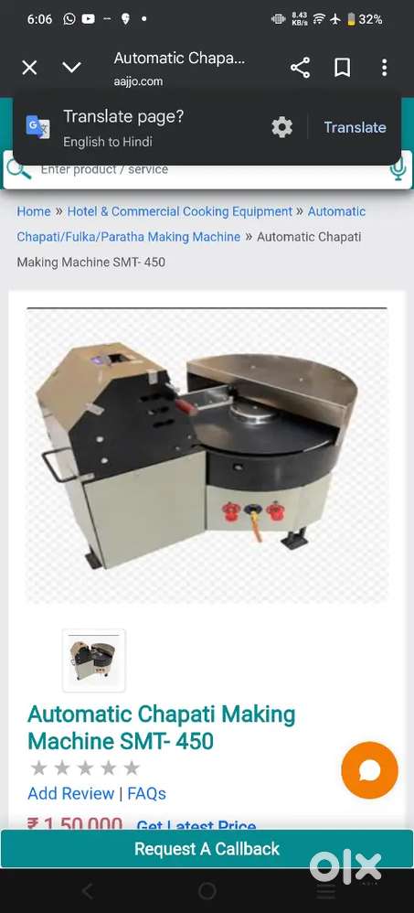 Roti maker machine